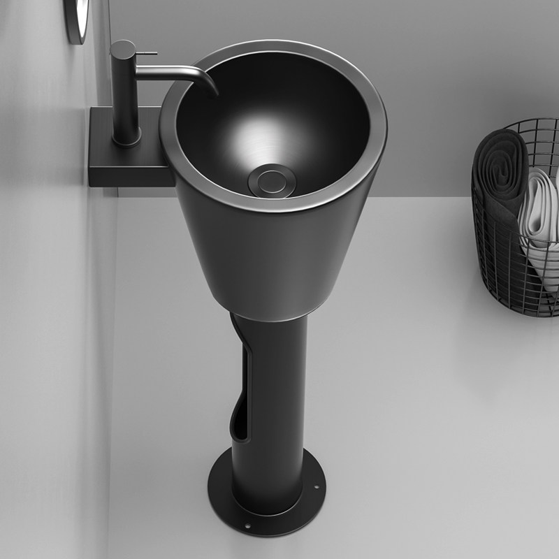 不锈钢立柱盆学校幼儿园落地式洗手盆小户型卫生间洗脸盆艺术盆,家装主材,立柱盆,淘宝优惠券,粉丝福利购,淘宝优惠卷