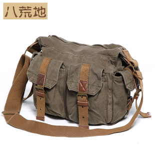 男单肩包斜挎包男式 帆布运动旅游包男生书包工具休闲包斜肩包