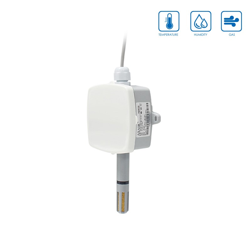 IR管道式温湿度变送器传感器电流型-20m温湿度计工业Q020