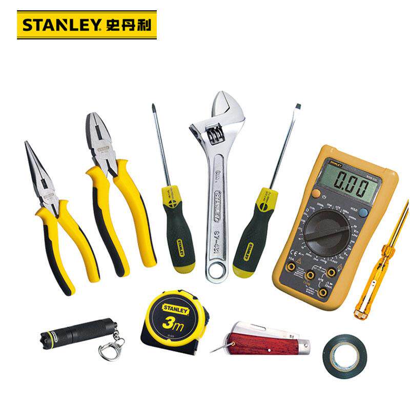 史丹利92-004-1-23工具组套电工腰包11件电工工具套装带万用表