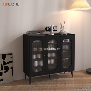 黑色鞋柜入户大容量简约现代门厅柜家用储物柜客厅靠墙玄关柜定制