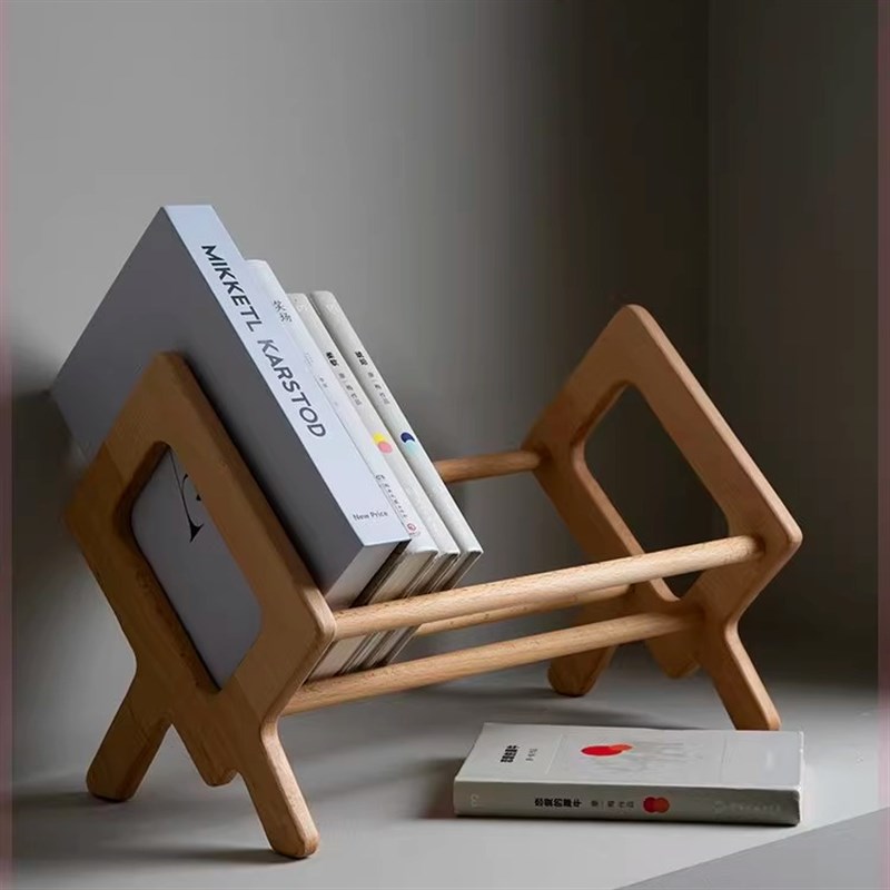 实木书架网红木质儿童学生家居桌面书立架创意置物架收纳书挡书靠