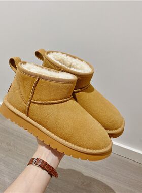 雪地靴女短靴202m4冬季新款韩版加绒保暖棉鞋厚底鞋百搭学生女靴