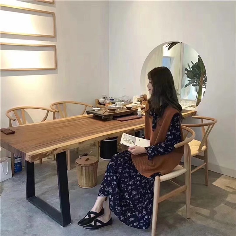 北美黑胡桃木大板南美原木实木茶桌茶台松木新中式桌面白蜡木现货