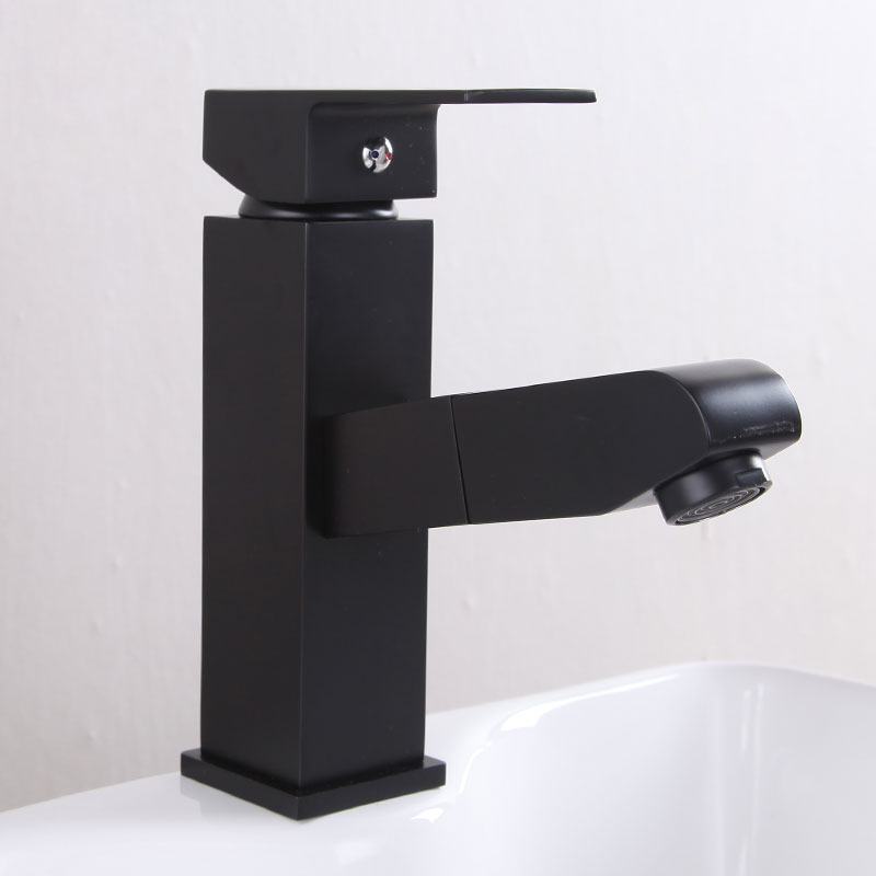冷热水龙头烤漆黑白色全铜不锈钢艺术盆洗手盆台下盆加高面盆龙头