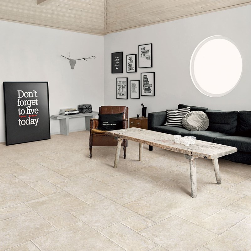 法式复古莱姆石瓷砖室外庭院子母砖400x600 别墅花园民宿防滑地砖