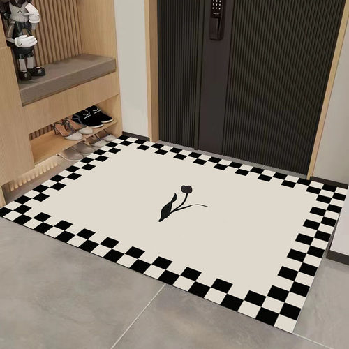 免洗钢化玻璃入户门垫地垫家用美式地踏脚踏防滑简约门口客厅定制