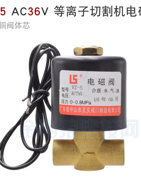 CO2 焊机电磁阀VZ-5  AC36V 等离子切割电磁阀 气阀 M10*1内牙