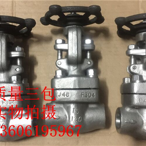 J61W-800LB锻钢304美标不锈钢承插焊截止阀DN32 4050 11/4 11/2寸