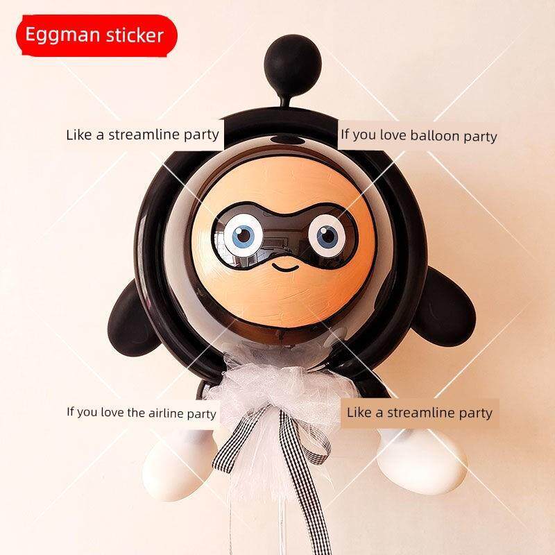 新街售卖卡通蛋华夫饼贴纸网红气球街售卖摊位兔眼蛋华夫饼模具