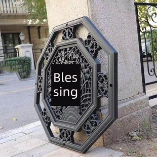 彷砖雕四季祝福中国风影墙彷古墙装饰祝福字迎宾门墙外墙浮雕壁画