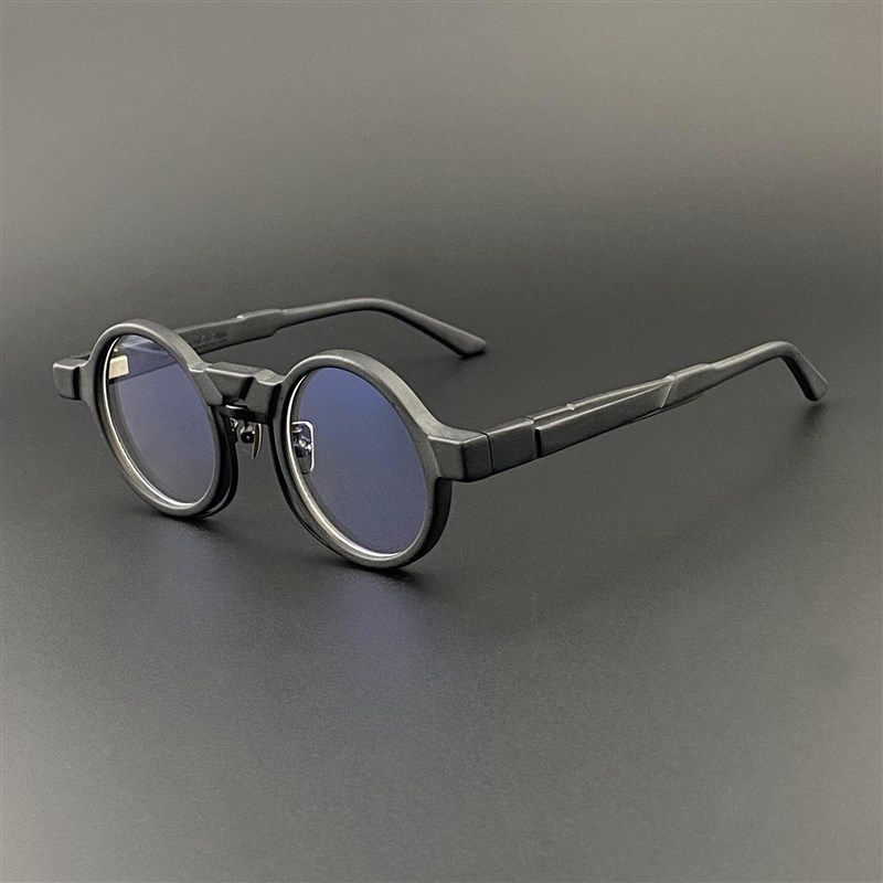 小众个性复古文艺板材圆形眼镜框男女潮大脸防蓝光平光近视眼镜架