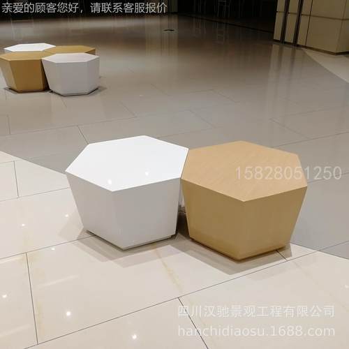 四川玻璃钢座六椅玻001钢树脂 室璃组内休息过道边形合式拼接休息