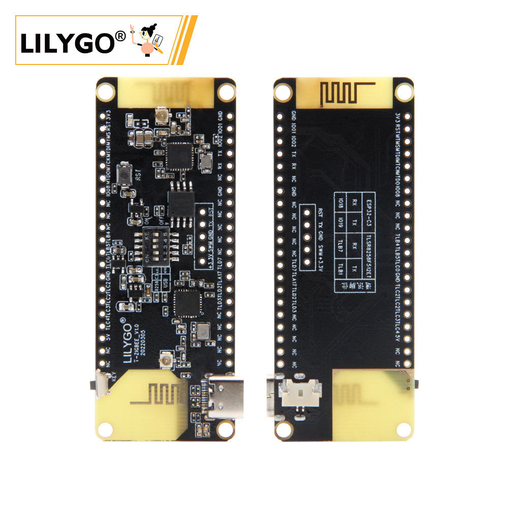 LILYGO® T-Zigbee ESP32-C3 Zigbee 网关 WiFI蓝牙开发板