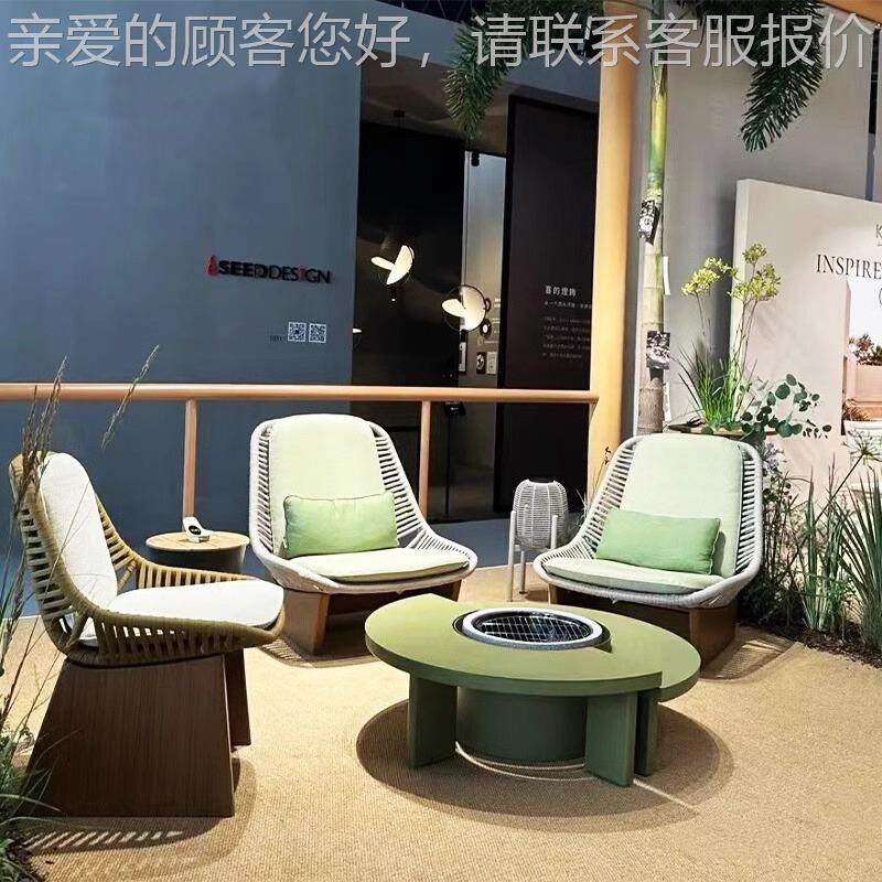 户外宿藤院编庭沙发酒样店别墅露天阳台民板房休闲设计师组455合,住宅家具,淘宝优惠券,粉丝福利购,淘宝优惠卷