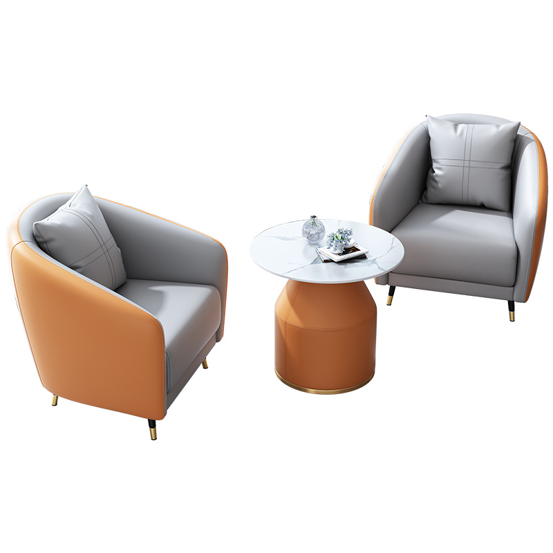 北欧轻奢售楼处部洽谈桌椅组合酒店休息区会客沙发商务接待小圆桌