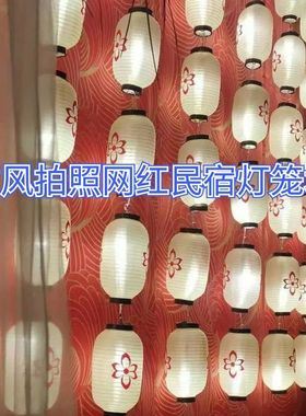 唐朝中式红灯笼墙装饰发光古风灯笼汉服古装背景道具国潮宫灯定制
