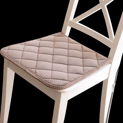 秋冬短毛绒餐椅垫梯形椅子垫防滑可机洗简约家用坐垫久坐座垫定做