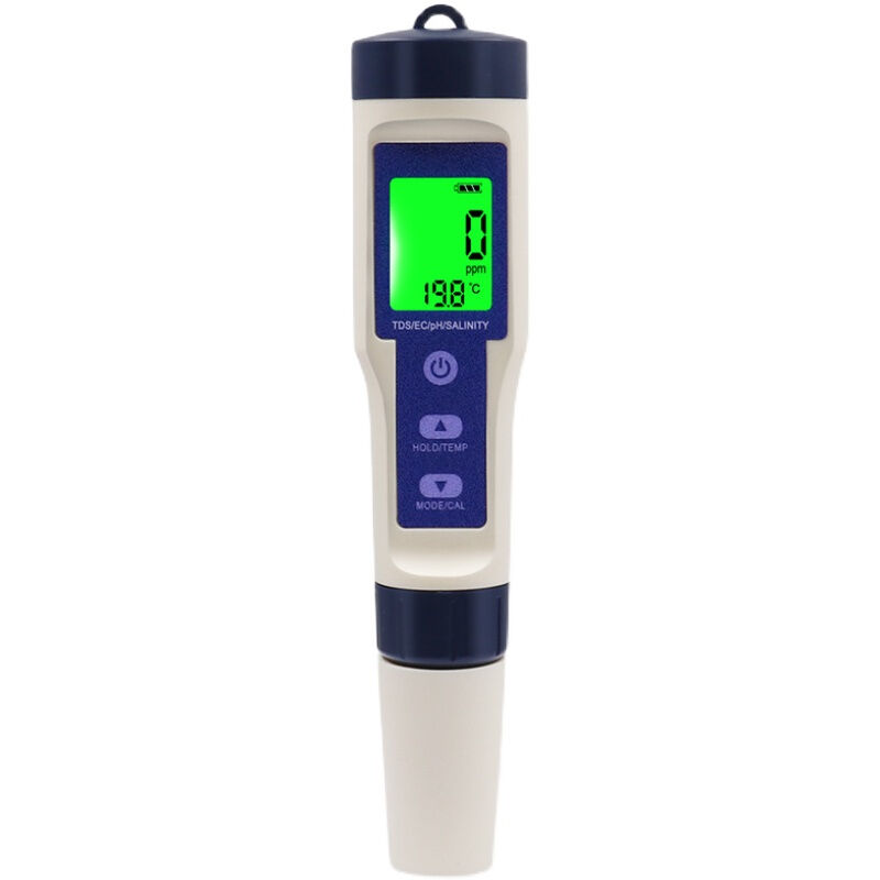 5合1咸度计ph值检测笔防水盐度计海水检测仪水质测试分析仪高精度