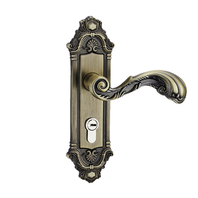 欧式单舌头门锁青古铜室内实木门房门锁卫生间家用静音锁具插芯锁