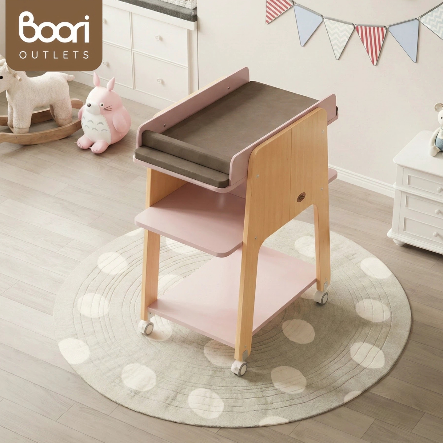 婴儿护理台多功能收纳置物架