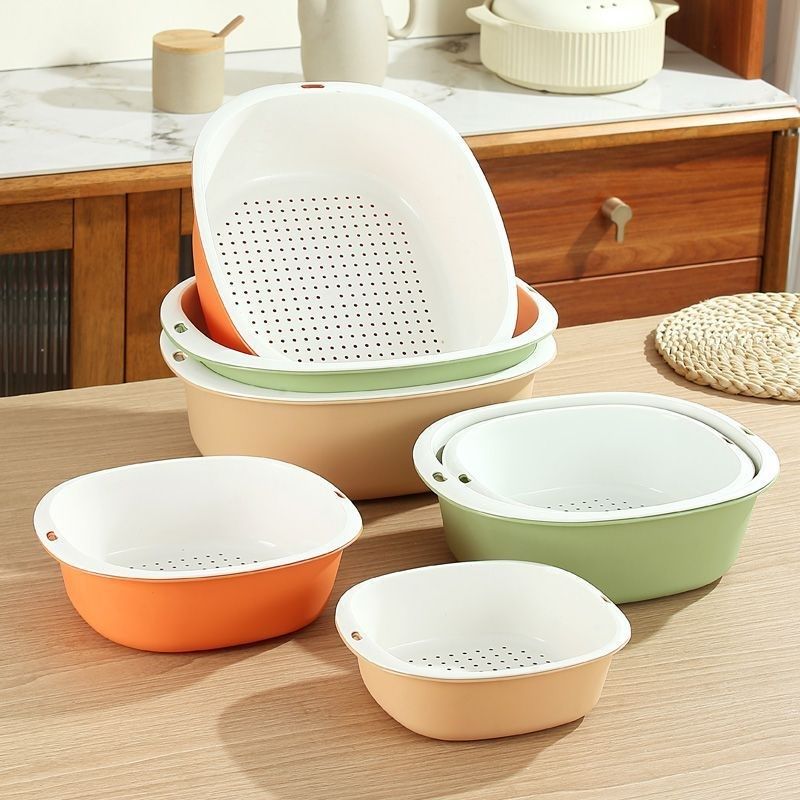 家用厨房沥水篮洗菜盆子双层洗菜篮客厅塑料水果盘蔬加厚滤水菜篓,餐饮具,洗菜盆/沥水篮/漏水筛,淘宝优惠券,粉丝福利购,淘宝优惠卷