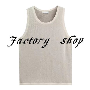 宽圆领 712 男装 3284427 恤 针织背心式 美式 休闲无袖 24新品