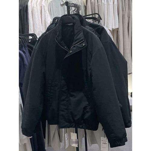 ZA秋冬季新款男装立领休闲棉衣科技面料棉服夹克外套 7627502 800