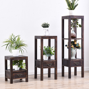 实木花架烧桐木客厅阳台绿萝多层花盆架中式 盆景室内置物架花几