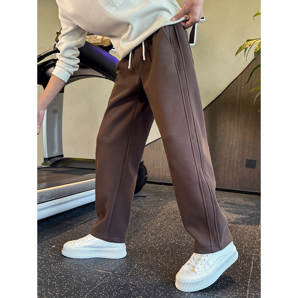 潮牌直筒裤子男款春秋宽松运动裤春秋男裤2025新款男士秋装休闲裤