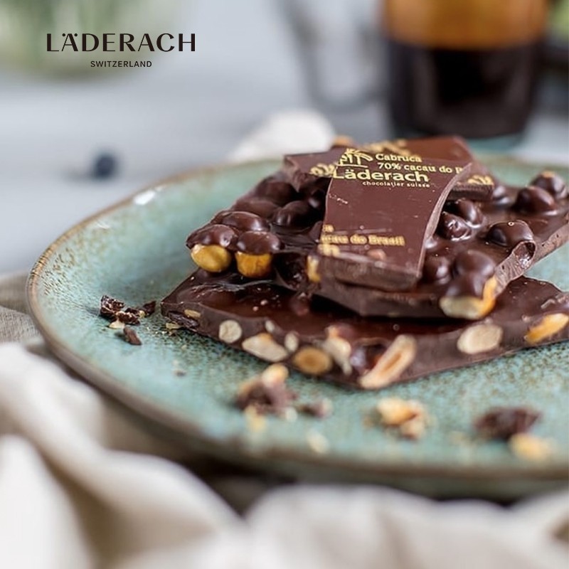 Laderach莱德拉黑巧榛子巧克力瑞士进口纯可可脂高端（代可可脂）