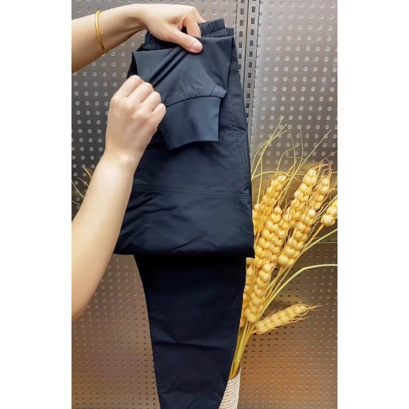 高端休闲 裤子男士夏季薄款2025新款男裤速干 干松紧腰小脚工装裤