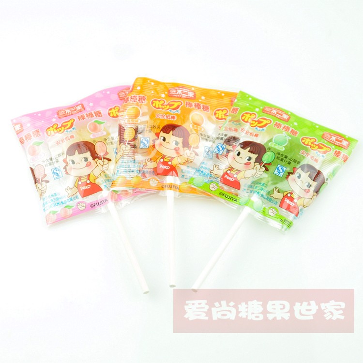 不二家棒棒糖水果味牛奶味 年货散装500g儿童零食结婚喜糖果