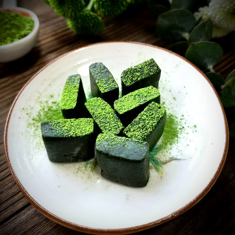 小糖人可食。极浓五十铃抹茶小方 纯手工自制无蔗糖无海藻糖
