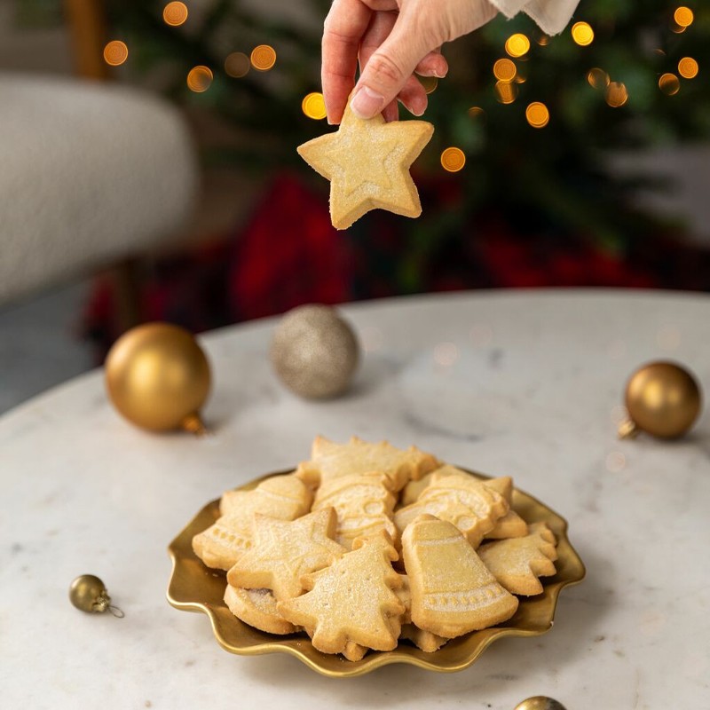 英国原装Walkers沃尔克斯圣诞4种形状牛油曲奇350g礼盒下午茶年货