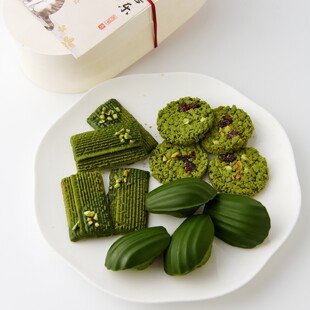 半饱三分抹茶常温糕点礼盒饼干 干玛德琳下午茶零食节日生日伴手