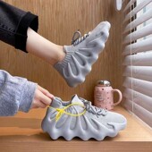 潮鞋 夏季 平底圆头 女百搭袜子鞋 运动休闲新款 女鞋 老爹八爪鱼椰子鞋