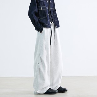 CGDTOOK 卫裤男冬季加绒新款直筒宽松休闲运动裤垂感美式潮牌长裤