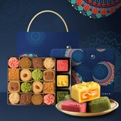 悠享时台式 流心桃山皮中秋月饼礼盒装 送人伴手礼品糕点心曲奇饼干