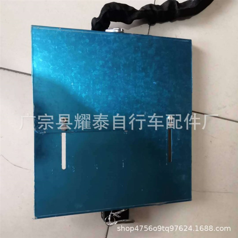 电动车电瓶锁防盗锁铁板链条锁可伸缩调节踏板式电动车电池锁