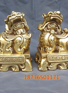 风水铜器工艺摆件纯铜貔貅招v财貔貅招财进宝财源广进风水摆件定