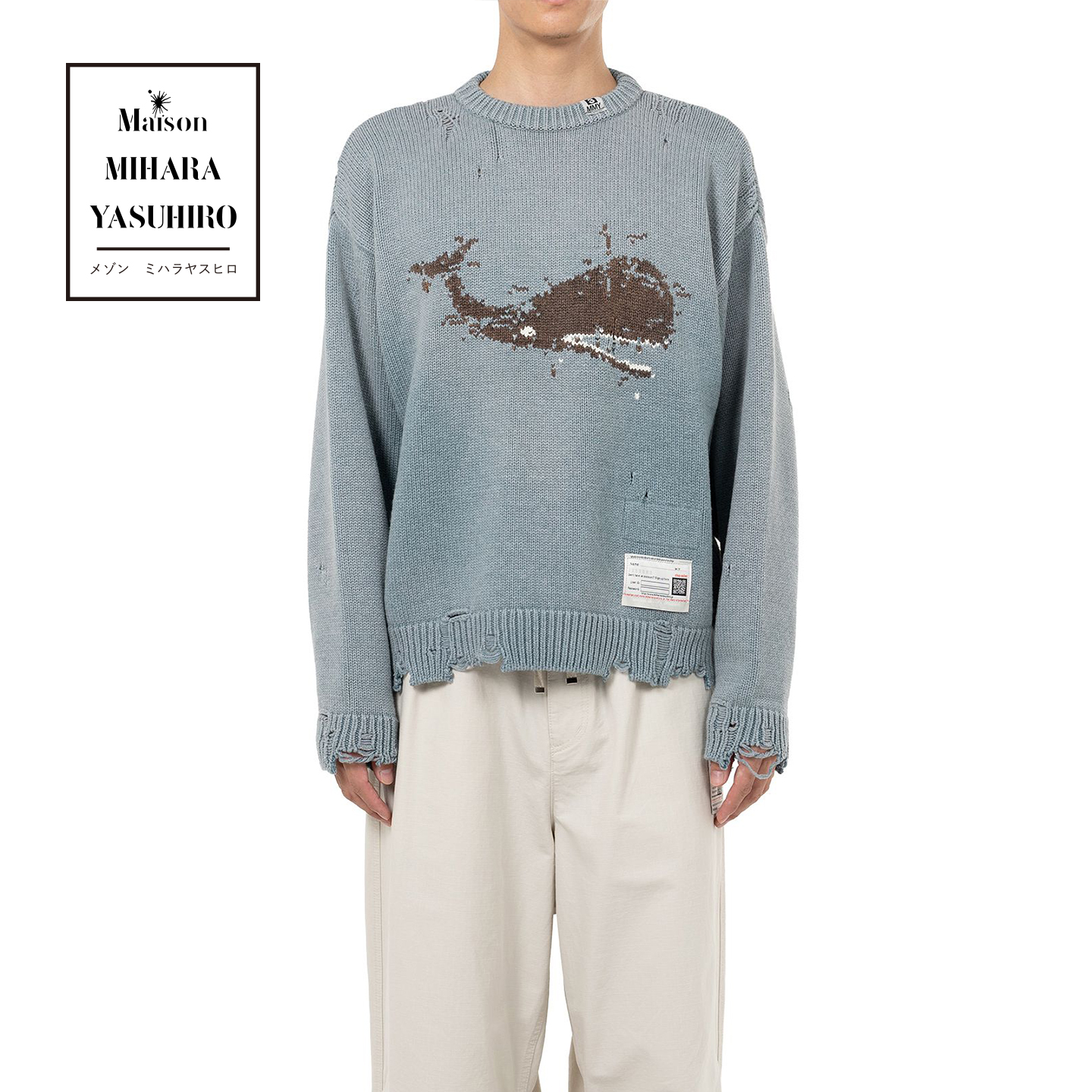 MMY三原康裕官方正品 设计师小众男装做旧破洞个性毛衣A15SW512