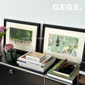 gege中古风客厅组合装 饰画法式 国风沙发背景墙挂画高级感艺术画