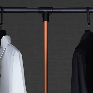 威万事衣柜升降挂衣杆衣帽间伸缩缓冲衣架杆衣橱下拉式挂衣杆