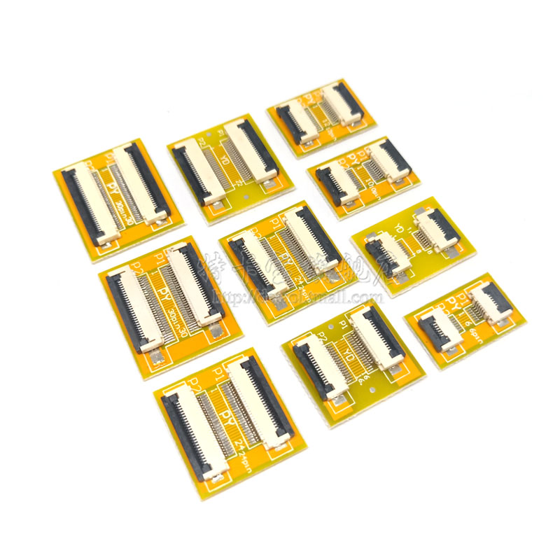 FPC转接板0.5mm-10P/24P/26P/30P/40P/50P/60P排线延长板翻盖下接