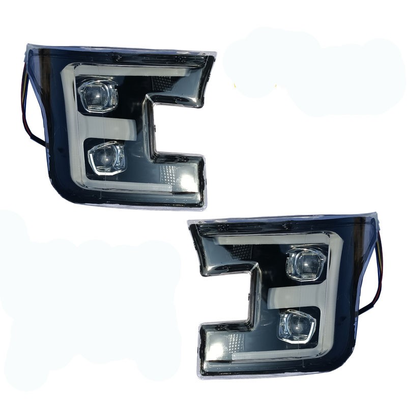 电动四轮电轿LED前大灯老年代步车大灯新能源猛禽款透镜转向大灯