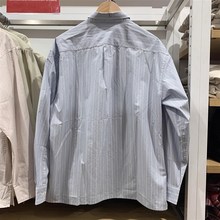 477642 476025 春季新款男装女装宽松条纹衬衫百搭长袖衬衣外套