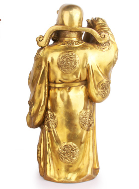 天御阁纯铜财神爷佛像摆件工艺品招财家用客厅店铺装饰品开业礼品