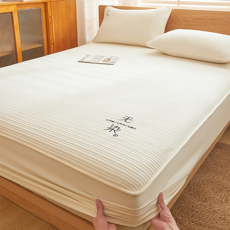 A类原棉床笠单件床垫套保护罩榻榻米床笠罩席梦思夹棉床罩防尘罩