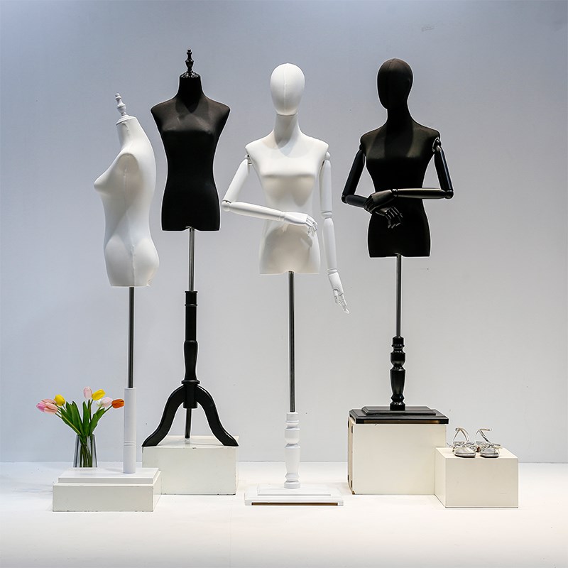 婚纱模特道具女服装店橱窗黑白色人台全身人体模特架子礼服展示架